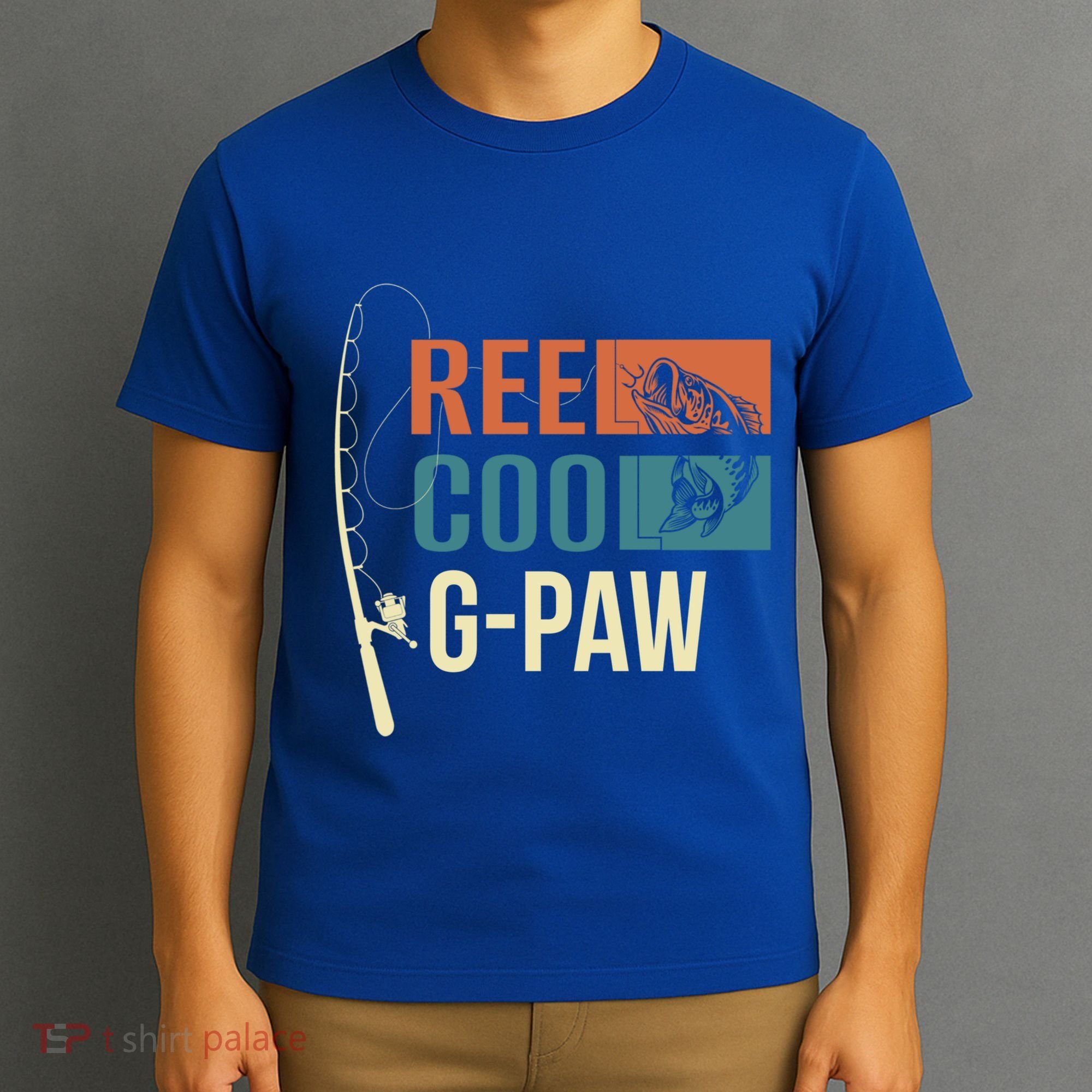 Reel Cool Gpaw Grandpa Angler Fishing Fisher Gift Meaningful Gift T-Shirt