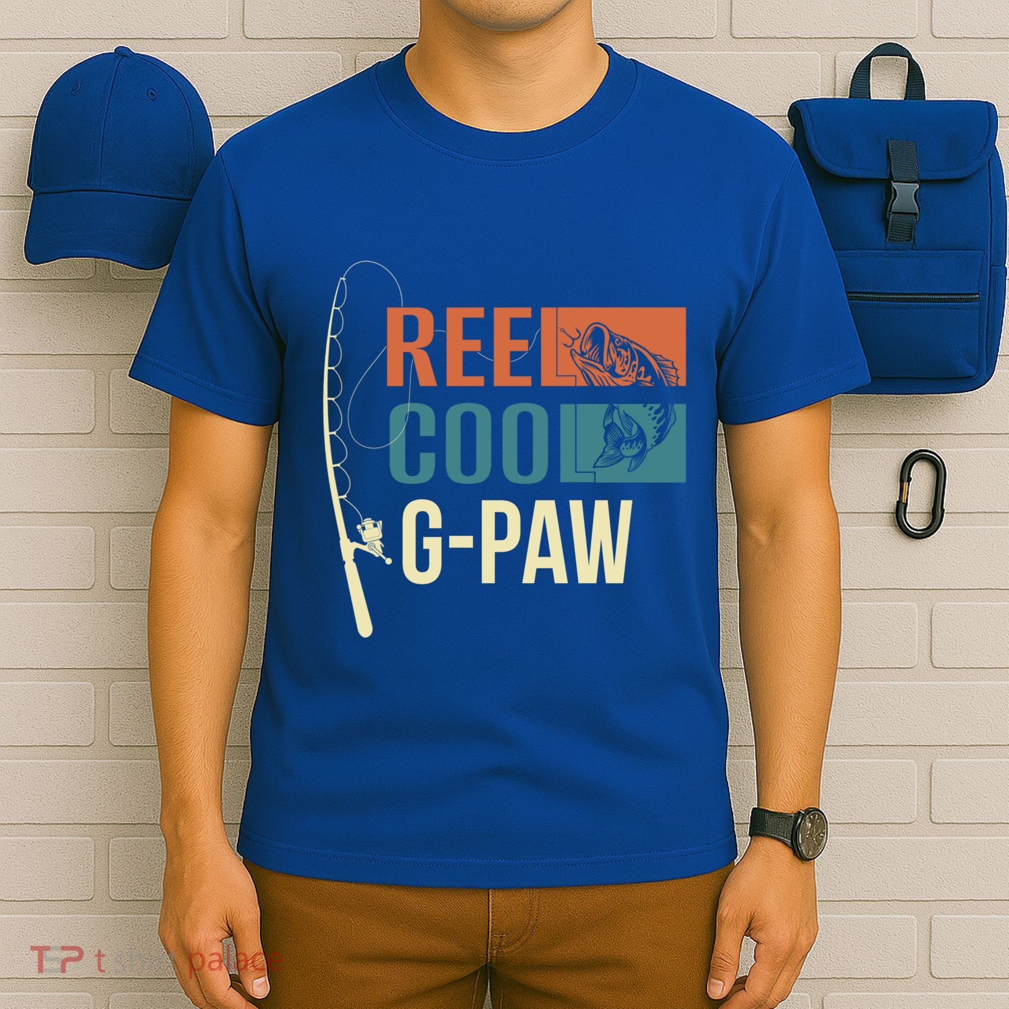 Reel Cool Gpaw Grandpa Angler Fishing Fisher Gift Meaningful Gift T-Shirt