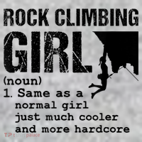 Rock Climbing Girl Definition Mountain Climber Bouldering T-Shirt thumb 7