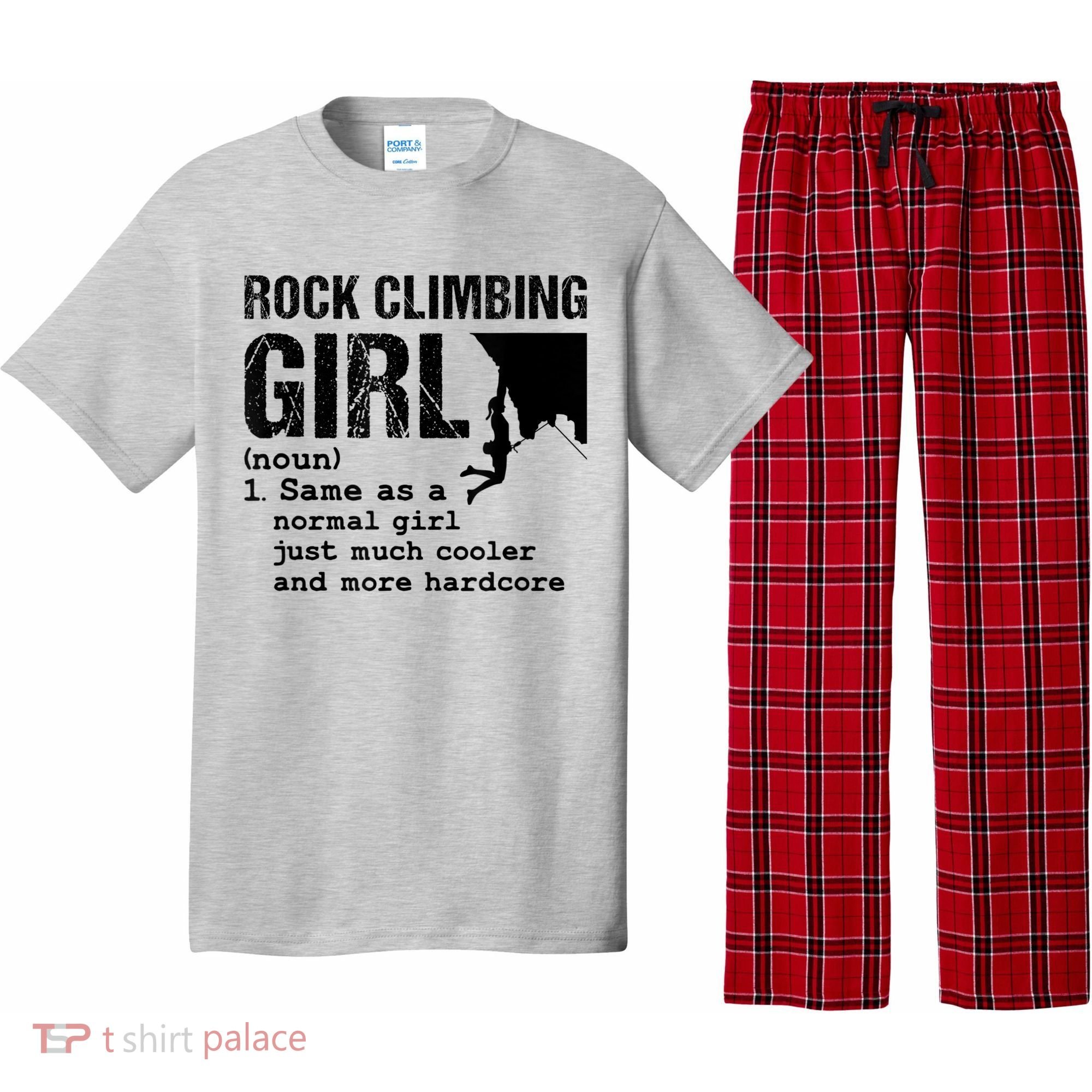 Rock Climbing Girl Definition Mountain Climber Bouldering Pajama Set