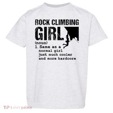 Rock Climbing Girl Definition Mountain Climber Bouldering Toddler T-Shirt