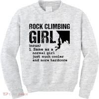 Rock Climbing Girl Definition Mountain Climber Bouldering Kids Sweatshirt thumb 0