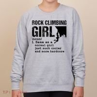 Rock Climbing Girl Definition Mountain Climber Bouldering Women's Sweatshirt thumb 0