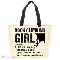 Rock Climbing Girl Definition Mountain Climber Bouldering Tote Bag thumb 0
