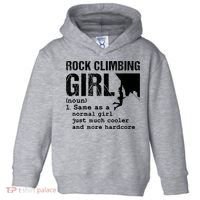 Rock Climbing Girl Definition Mountain Climber Bouldering Toddler Hoodie thumb 0