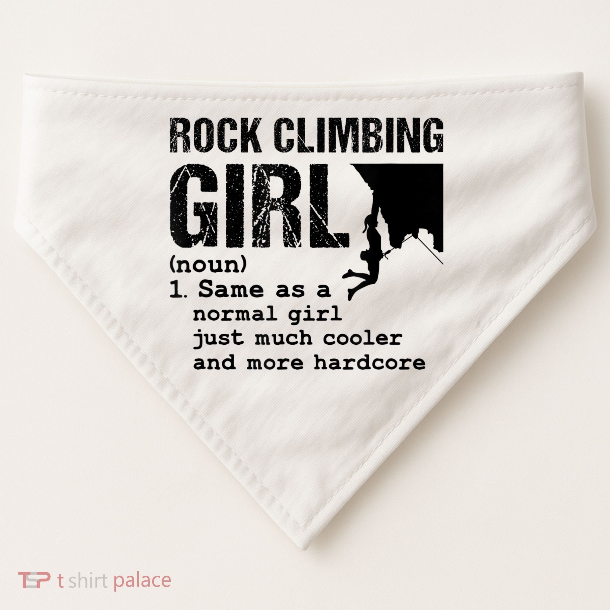 Rock Climbing Girl Definition Mountain Climber Bouldering USA-Made Doggie Bandana