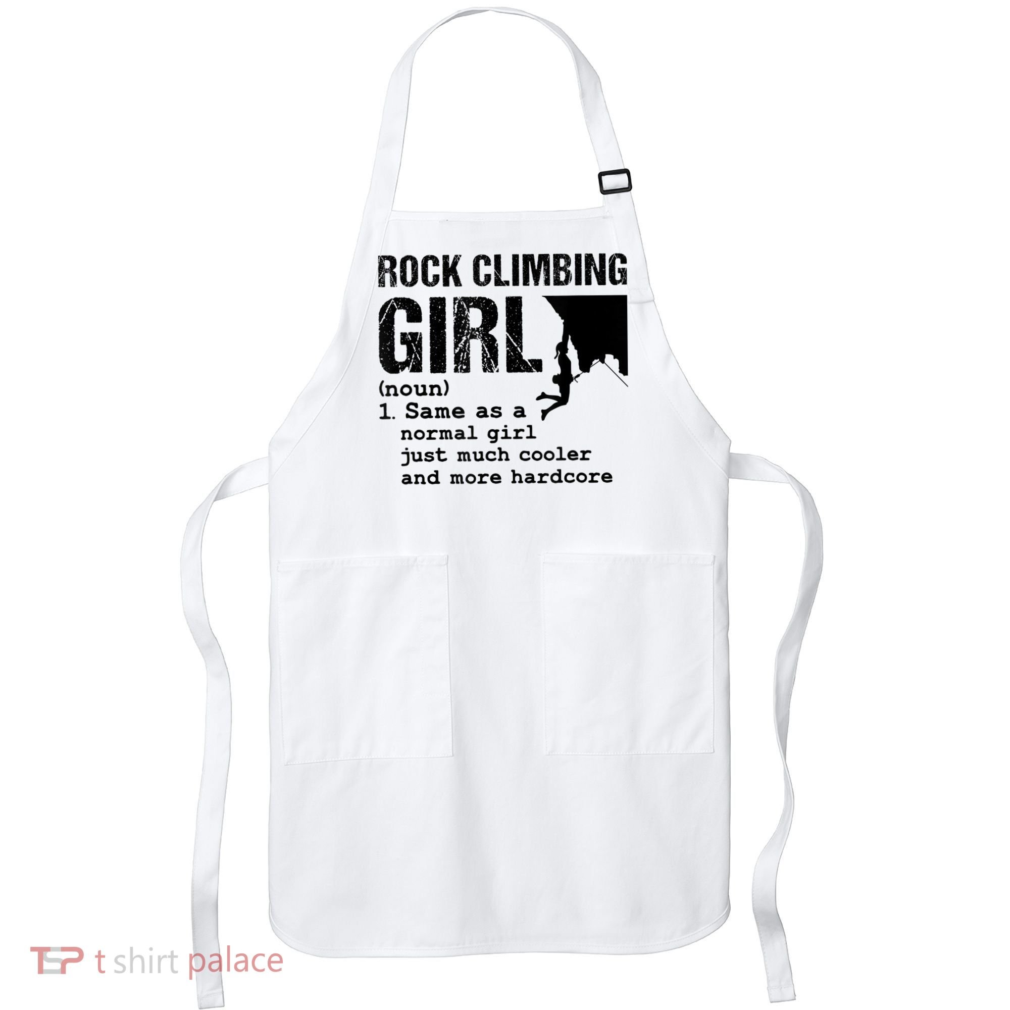 Rock Climbing Girl Definition Mountain Climber Bouldering Apron