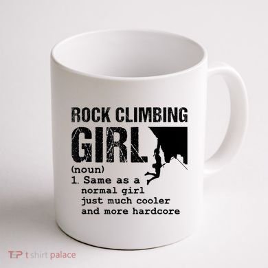 Rock Climbing Girl Definition Mountain Climber Bouldering Coffee Mug back