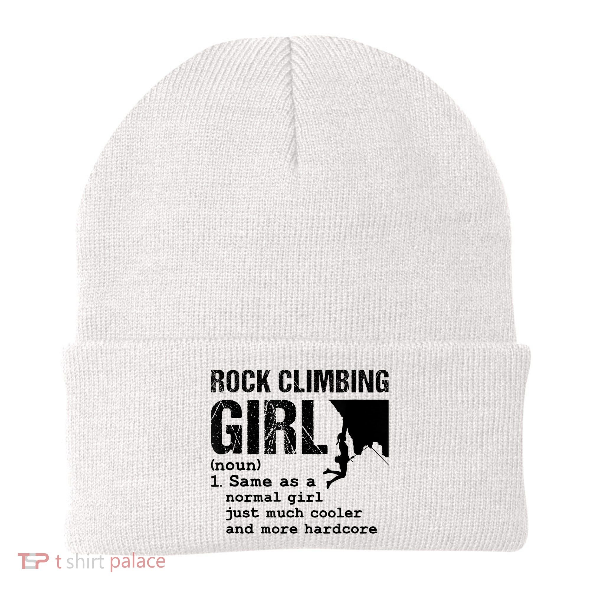 Rock Climbing Girl Definition Mountain Climber Bouldering Beanie