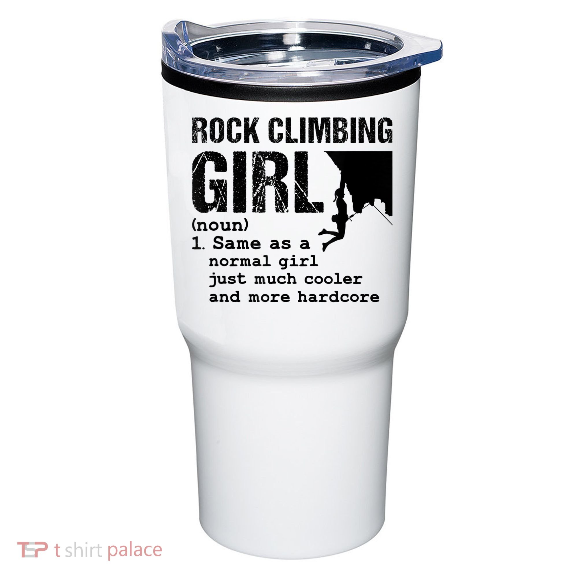 Rock Climbing Girl Definition Mountain Climber Bouldering Tumbler