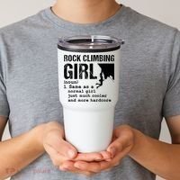 Rock Climbing Girl Definition Mountain Climber Bouldering Tumbler thumb 2