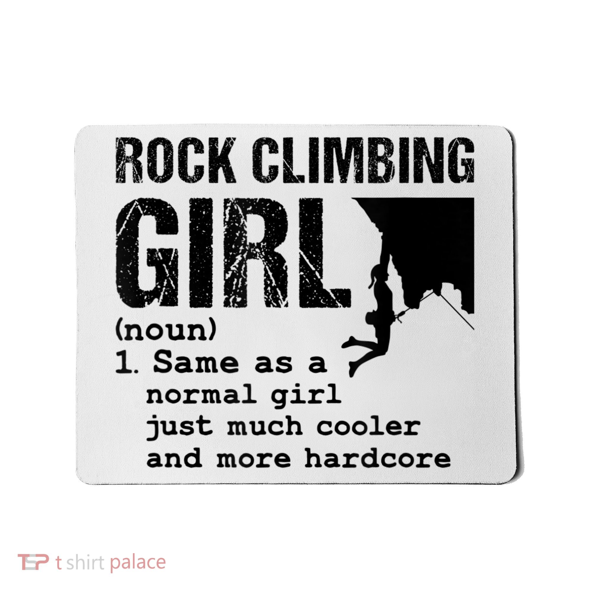 Rock Climbing Girl Definition Mountain Climber Bouldering Mousepad