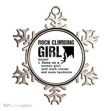 Rock Climbing Girl Definition Mountain Climber Bouldering Ornament