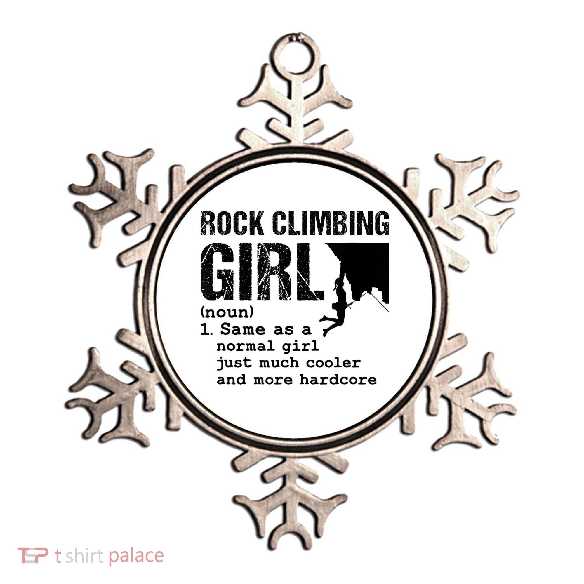 Rock Climbing Girl Definition Mountain Climber Bouldering Ornament