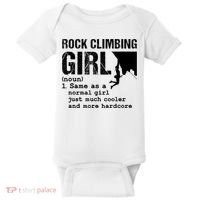 Rock Climbing Girl Definition Mountain Climber Bouldering Baby Bodysuit thumb 0