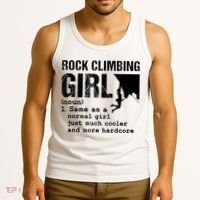 Rock Climbing Girl Definition Mountain Climber Bouldering Tank Top thumb 3