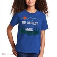 Rv Cocool Giftpilot Camping Gift Motorhome Travel Vacation Gift Kids T-Shirt thumb 2