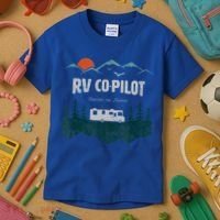 Rv Cocool Giftpilot Camping Gift Motorhome Travel Vacation Gift Kids T-Shirt thumb 3
