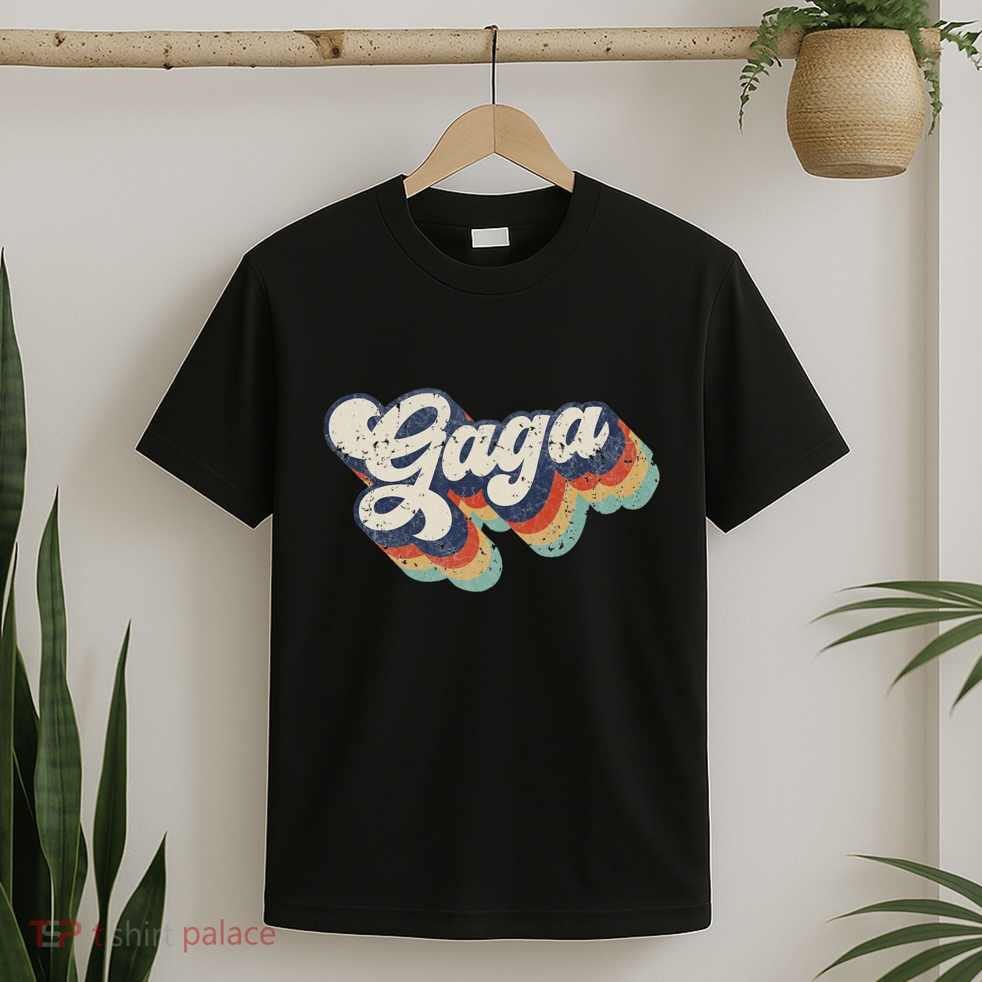 Retro Cute Gaga For Grandma Best Gaga Ever MotherS Day T-Shirt
