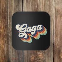 Retro Cute Gaga For Grandma Best Gaga Ever MotherS Day Coaster thumb 0