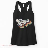 Retro Cute Gaga For Grandma Best Gaga Ever MotherS Day Women's Tank Top thumb 0