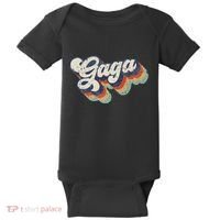 Retro Cute Gaga For Grandma Best Gaga Ever MotherS Day Baby Bodysuit thumb 0
