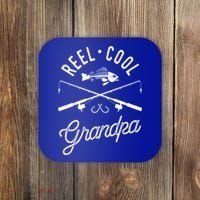 Reel Cool Grandpa Father's Day Gift Fishing Gift Coaster thumb 0
