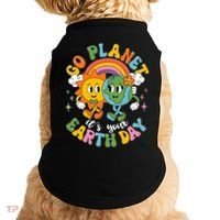 Retro Cartoon Go Planet Its Your Earth Day Doggie Tank thumb 0