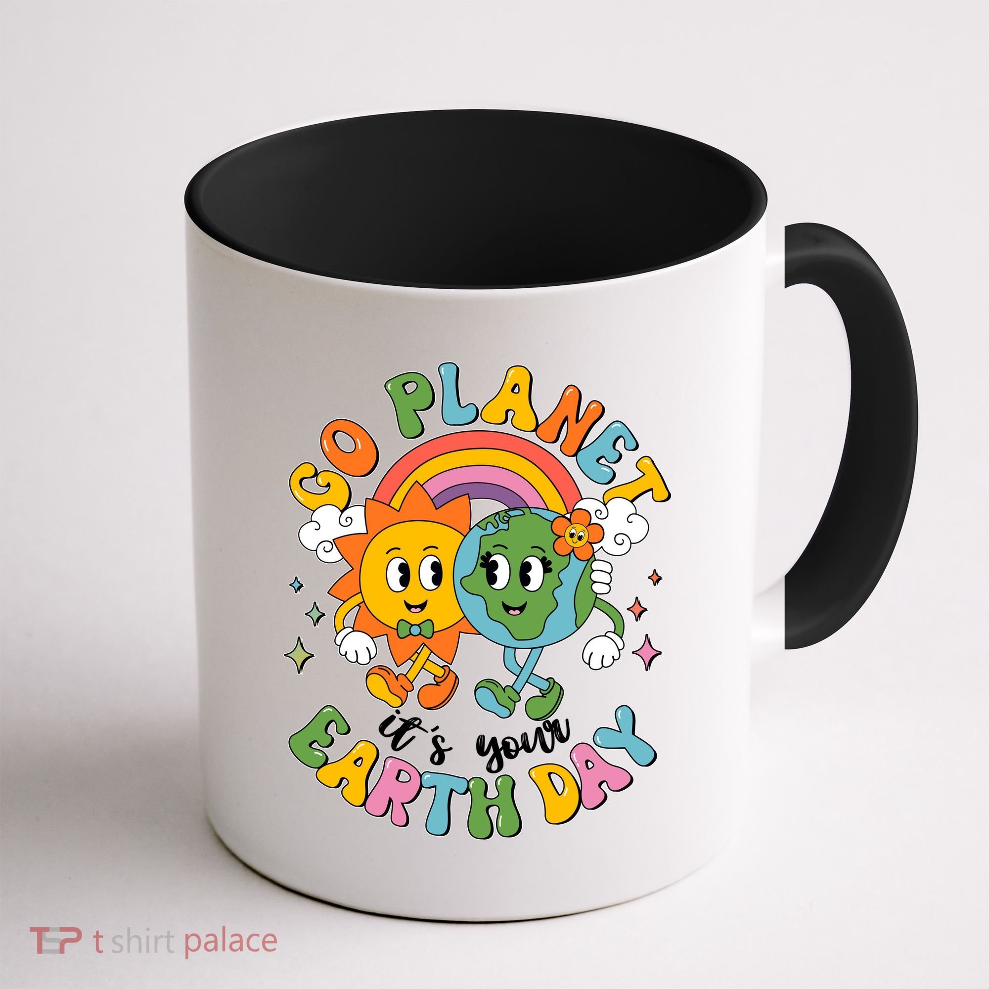 Retro Cartoon Go Planet Its Your Earth Day Coffee Mug