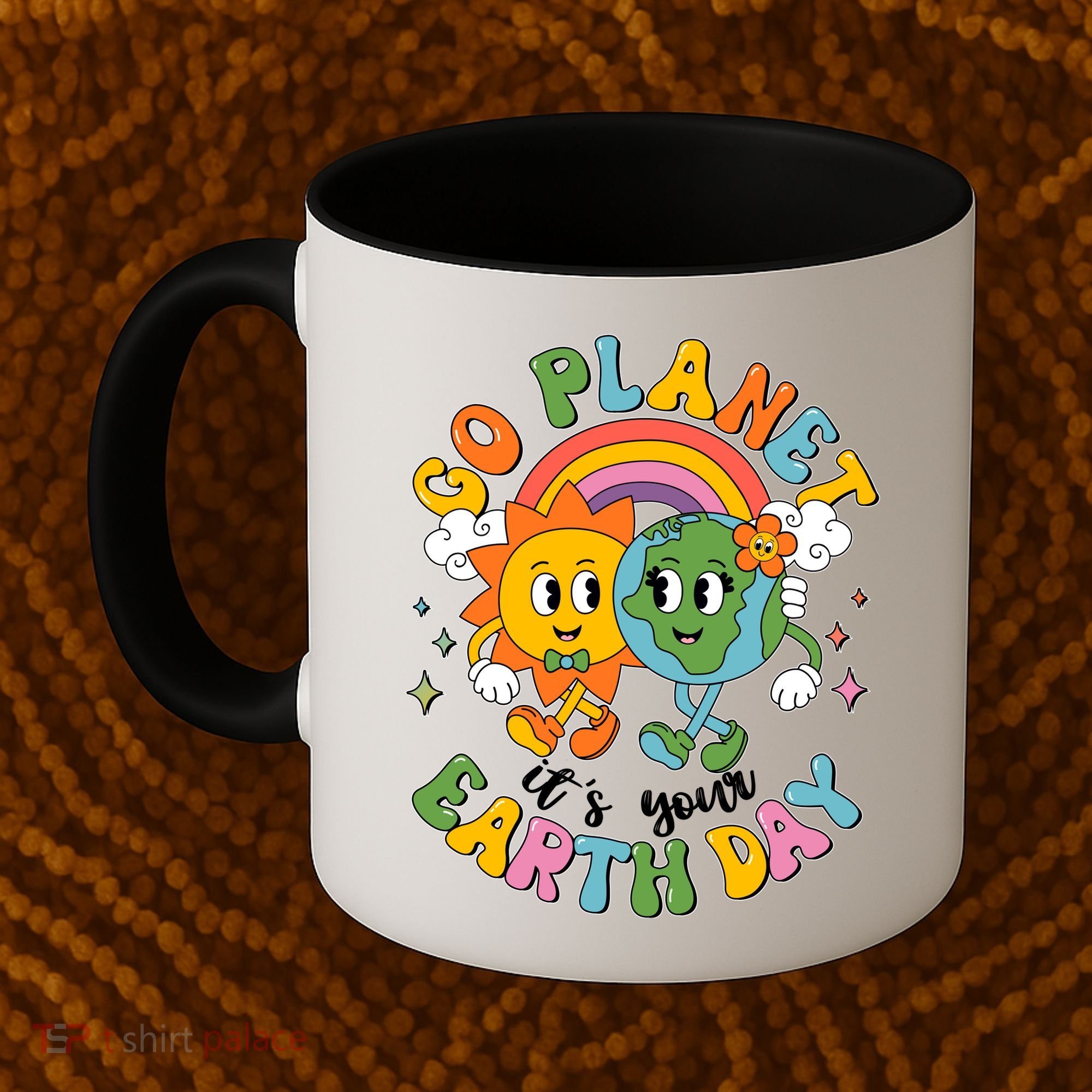 Retro Cartoon Go Planet Its Your Earth Day Coffee Mug