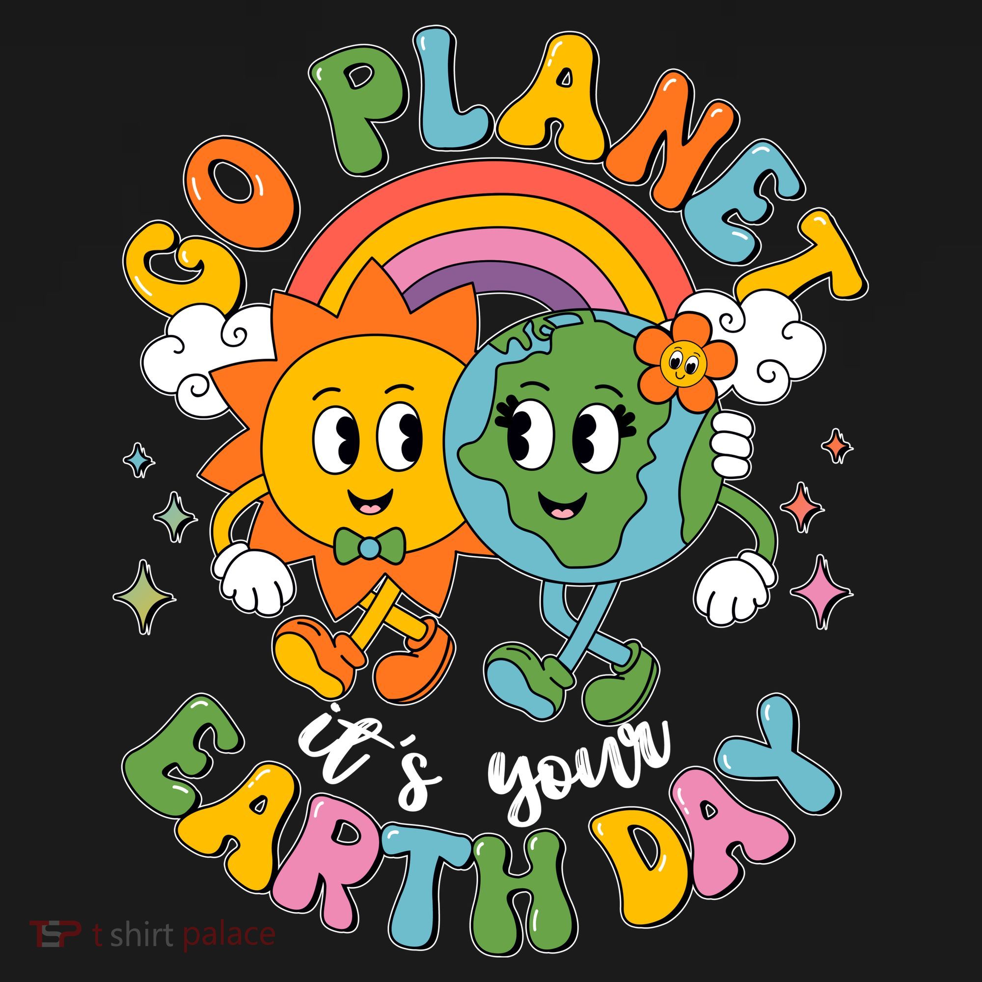 Retro Cartoon Go Planet Its Your Earth Day Women's Hoodie