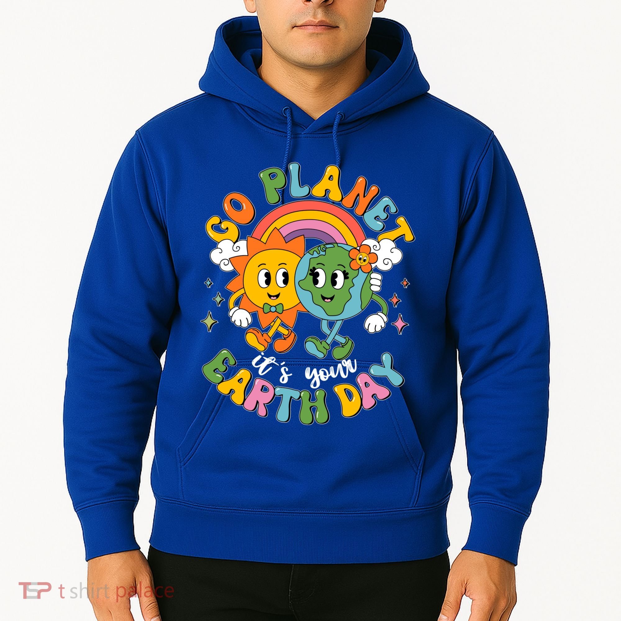 Retro Cartoon Go Planet Its Your Earth Day Hoodie