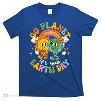Retro Cartoon Go Planet Its Your Earth Day T-Shirt thumb 0