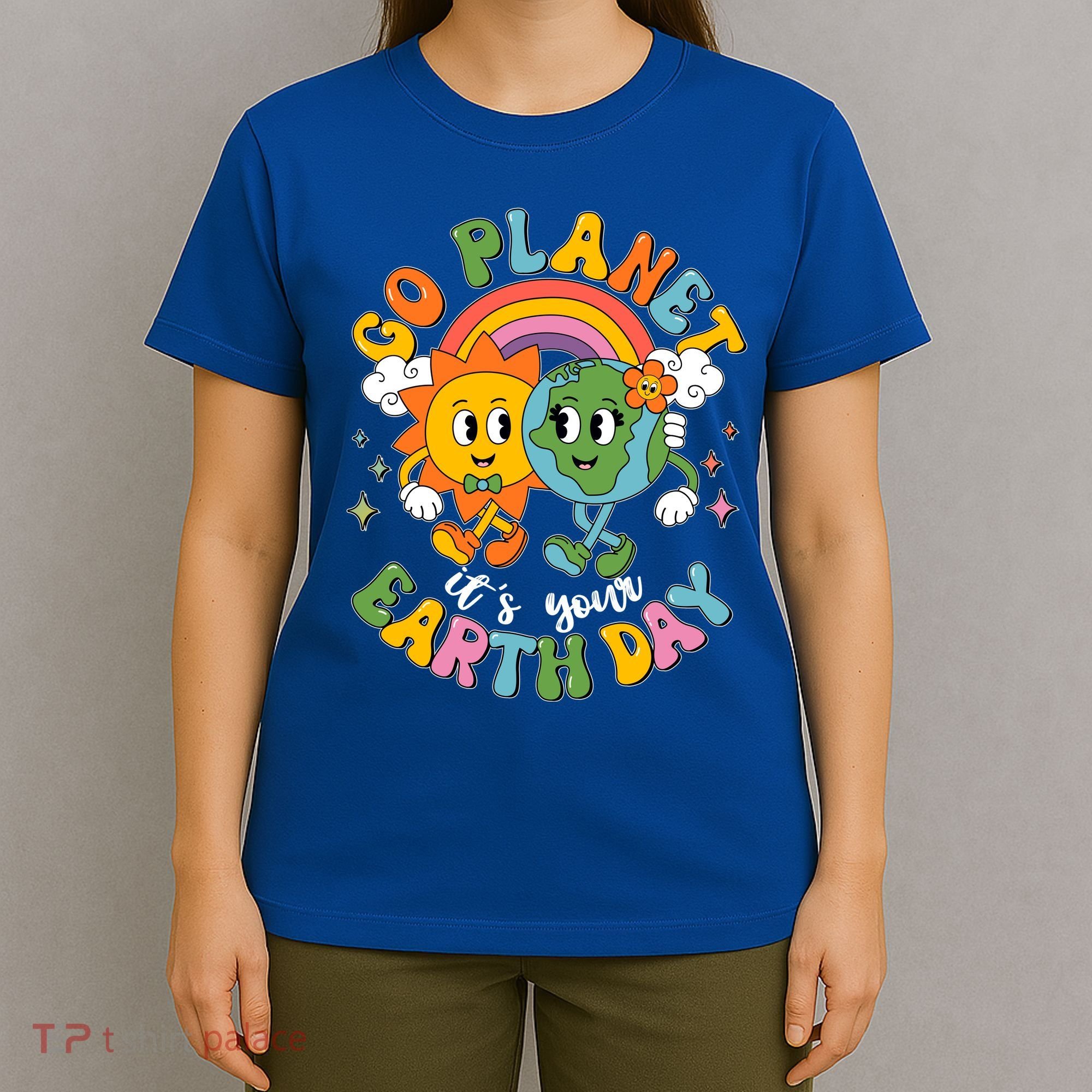 Retro Cartoon Go Planet Its Your Earth Day T-Shirt