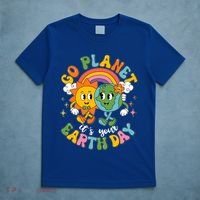 Retro Cartoon Go Planet Its Your Earth Day T-Shirt thumb 5