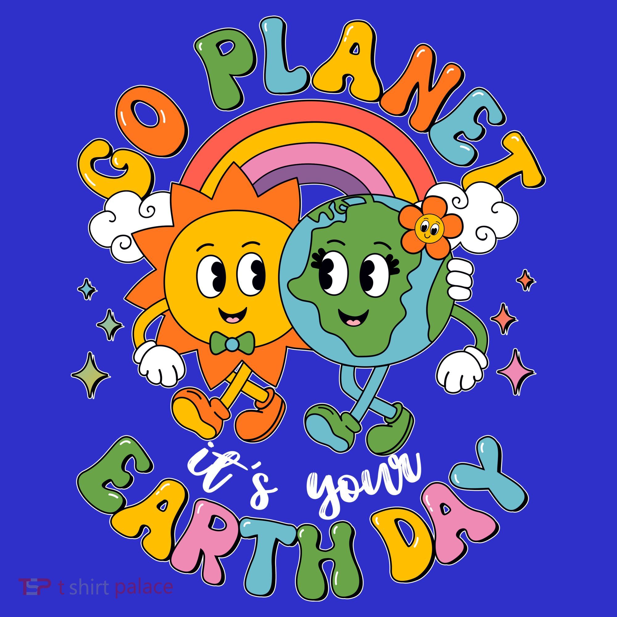 Retro Cartoon Go Planet Its Your Earth Day Mousepad