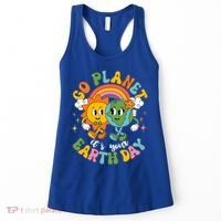 Retro Cartoon Go Planet Its Your Earth Day Women's Tank Top thumb 0