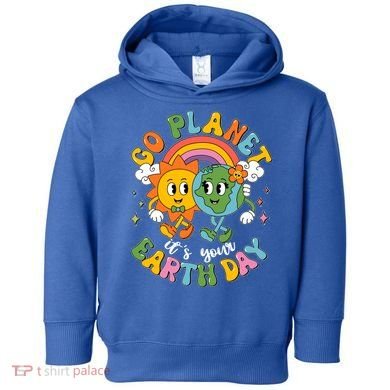 Retro Cartoon Go Planet Its Your Earth Day Toddler Hoodie