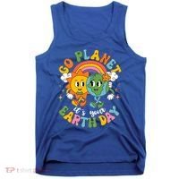 Retro Cartoon Go Planet Its Your Earth Day Tank Top thumb 0
