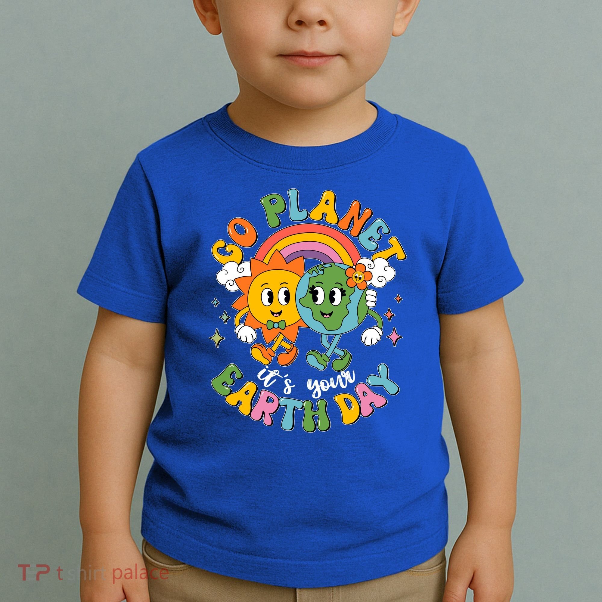 Retro Cartoon Go Planet Its Your Earth Day Toddler T-Shirt