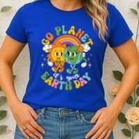 Retro Cartoon Go Planet Its Your Earth Day Women's T-Shirt thumb 2