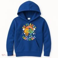 Retro Cartoon Go Planet Its Your Earth Day Kids Hoodie thumb 0