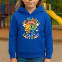 Retro Cartoon Go Planet Its Your Earth Day Kids Hoodie thumb 3