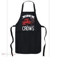 Raven Crow Gift Birding Bird Watching Just A Girl Who Loves Crows Apron thumb 0