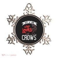 Raven Crow Gift Birding Bird Watching Just A Girl Who Loves Crows Ornament thumb 0