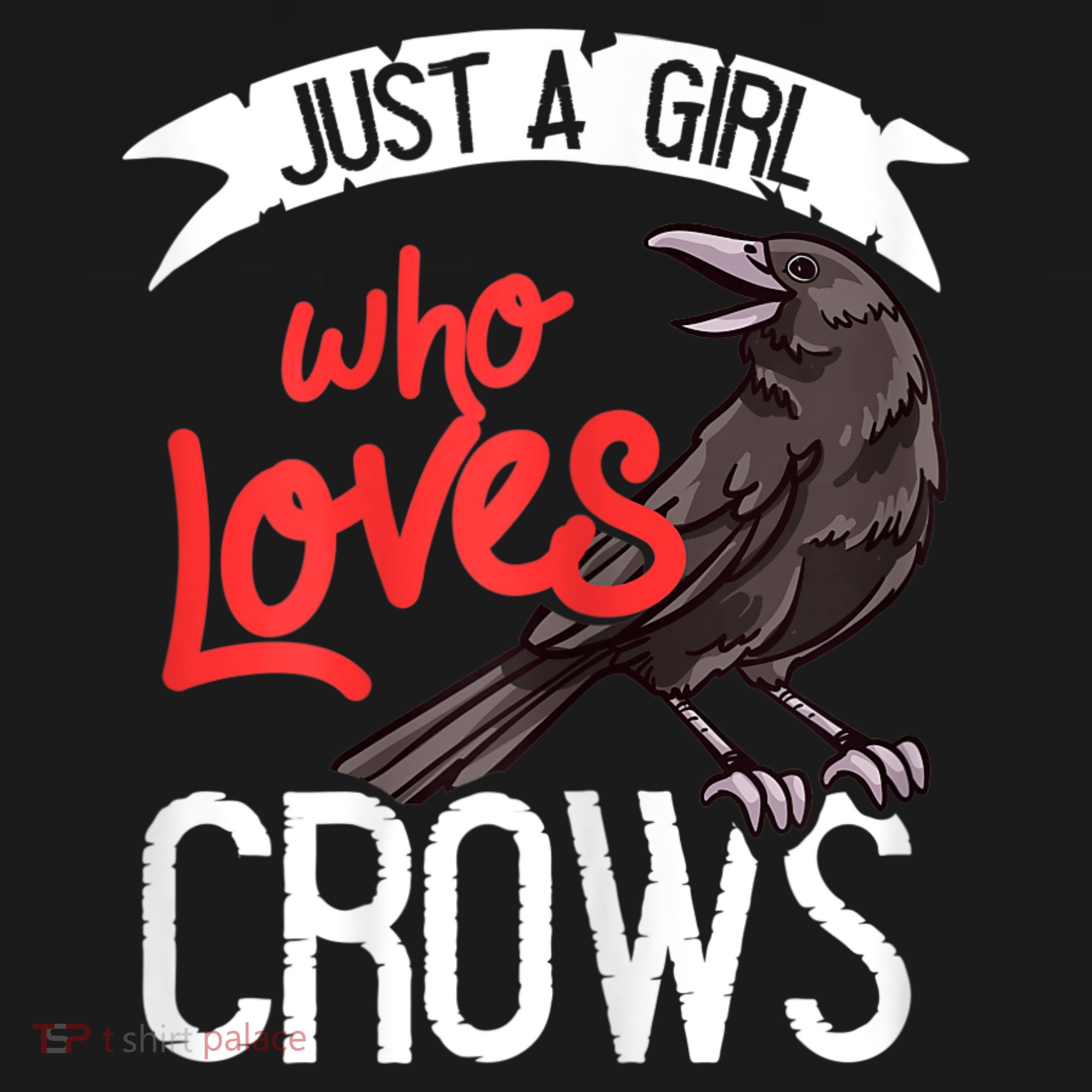Raven Crow Gift Birding Bird Watching Just A Girl Who Loves Crows Women's Tank Top