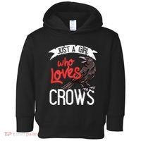 Raven Crow Gift Birding Bird Watching Just A Girl Who Loves Crows Toddler Hoodie thumb 0
