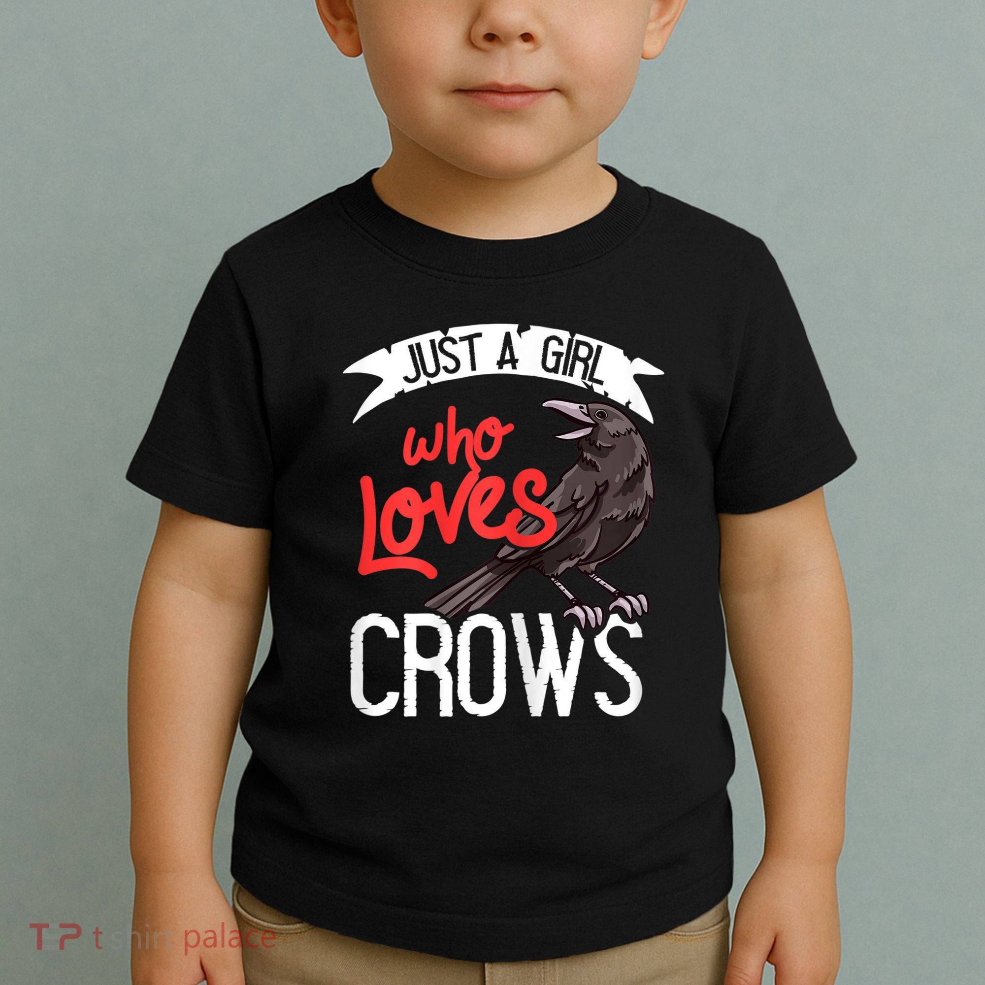 Raven Crow Gift Birding Bird Watching Just A Girl Who Loves Crows Toddler T-Shirt