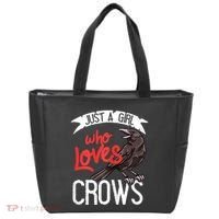 Raven Crow Gift Birding Bird Watching Just A Girl Who Loves Crows Tote Bag thumb 0