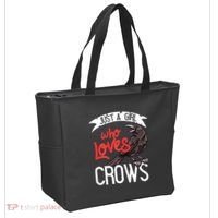 Raven Crow Gift Birding Bird Watching Just A Girl Who Loves Crows Tote Bag thumb 2